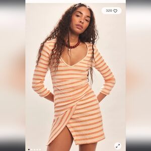 Free People Ember Sleeved Mini Dress | Orange | Size M